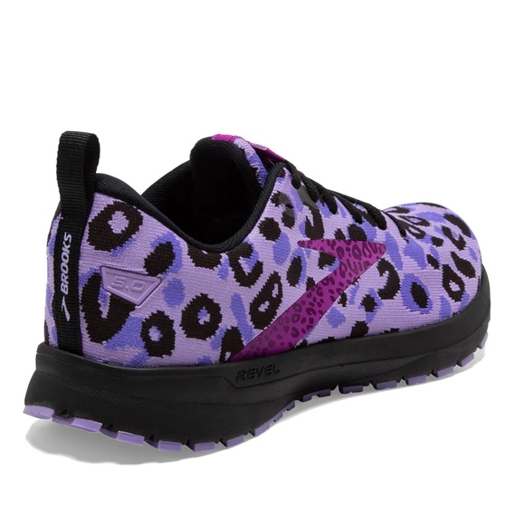 Brooks Women's Revel 5 purple leopard print size 6.5 (US) - Picture 3 of 11